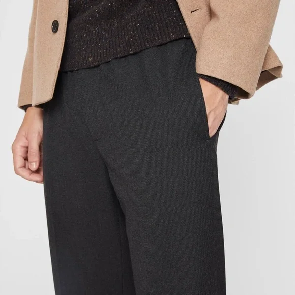 Textured Elasticated Trouser - New With Tags - NEVER WORN - Black Multi
